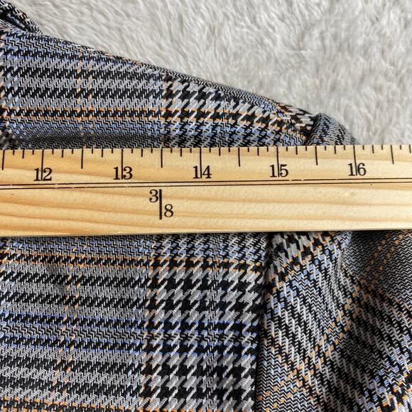 H&M Preppy Clueless Glenn Plaid Blazer Jacket Women XS Gray Officecore Tailored - Picture 10 of 13